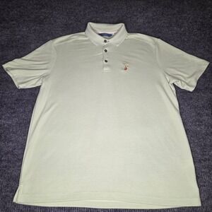 Boca Islandwear Golf Polo‎ Shirt Mens L Light Green Embroidered Tropical